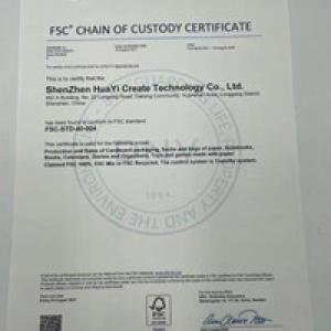 FSC CHAIN OF CUSTODY CERTIFICATE
